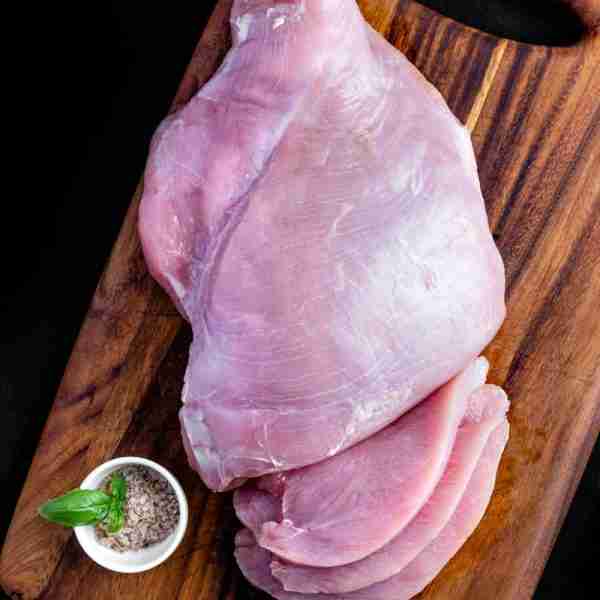 raw meat on brown wooden table